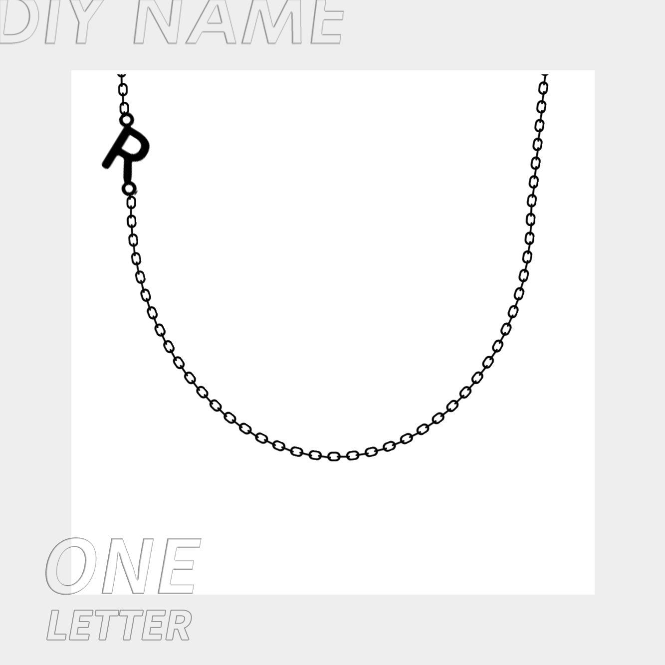Side Charm Necklace - 1 Initial