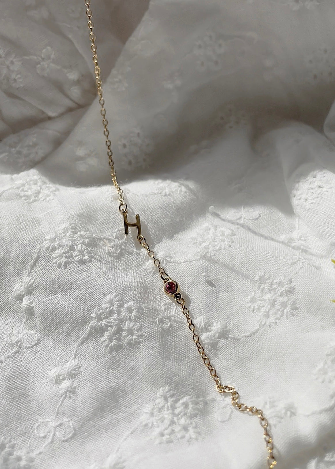 Side Charm Necklace - 5 Initials
