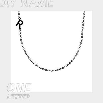 Side Charm Necklace - 1 Initial